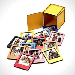 HediyecinHeryerde - Ahşap Kutulu 12 Fotoğraflı Renkli Poloraid Çerçeve