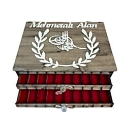Kişiye Özel Çekmeceli Tesbih Kolleksiyon Kutusu - Thumbnail