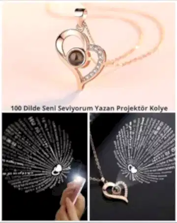 100 Dilde Seni Seviyorum Çelik Kolye