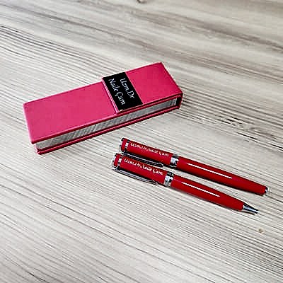Kişiye Özel Baskılı Lüks Kırmızı Kalem Seti